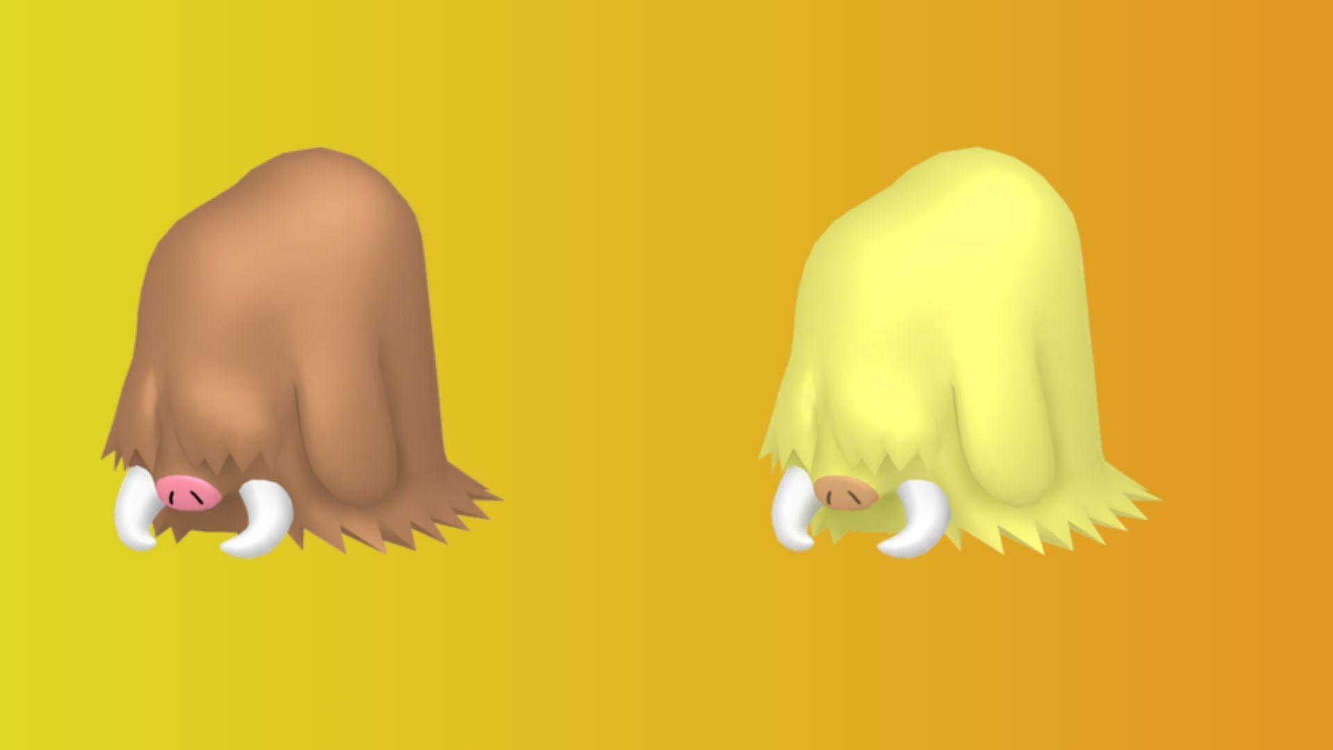 Piloswine and its Shiny form (Image via TPC)